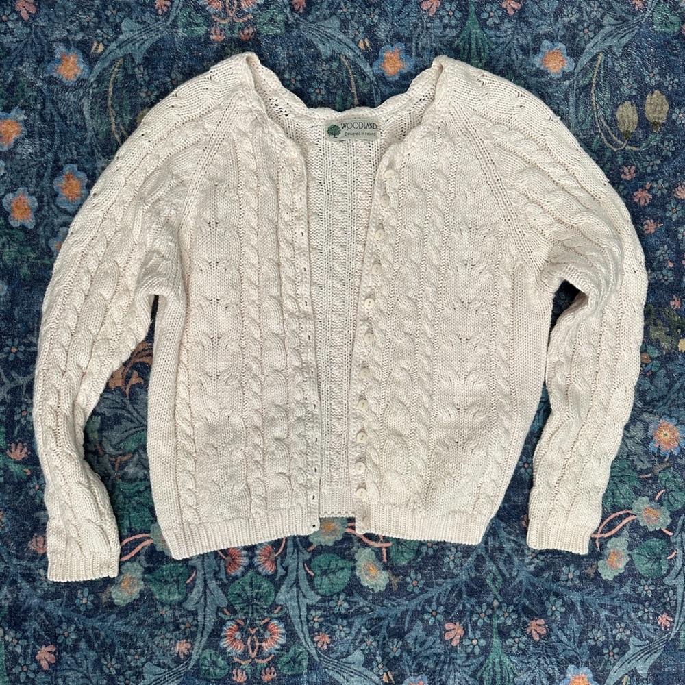 VTG Woodland cable-knit cardigan
